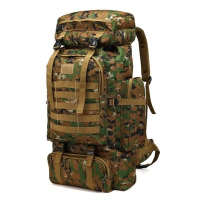 Polyester Lining 80L Grote capaciteit Kamperen Wandelen Rugzak voor reizen en trekking