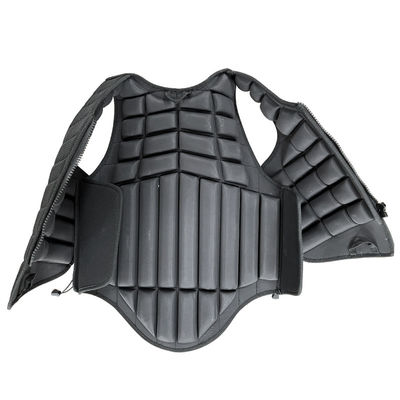 Buitenpaardrij-activiteiten Essentiële gecertificeerde blok schuim gepolst zwart unisex vest