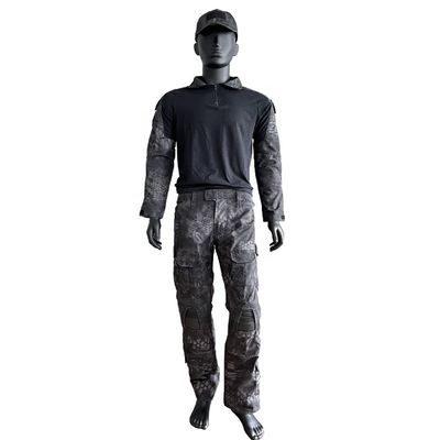 Polyester/kotton mannen lange mouwen gebreide overhemd Uniform kikker pak in aangepaste kleur