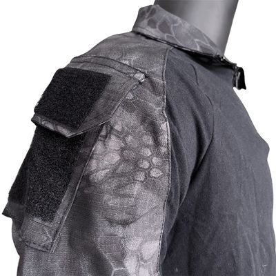 Polyester/kotton mannen lange mouwen gebreide overhemd Uniform kikker pak in aangepaste kleur
