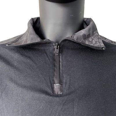 Polyester/kotton mannen lange mouwen gebreide overhemd Uniform kikker pak in aangepaste kleur