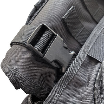 Veiligheidsverstelbaar zwart vest beschermend vest met Molle-systeem in polyesterstof