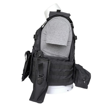 Multifunktioneel beschermvest met Molle-systeem en zakjes voor lichaamsveiligheid in maten S-2XL