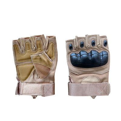 Groene nylon/watten/metalen halve vinger handbescherming Perfect voor buitenactiviteiten