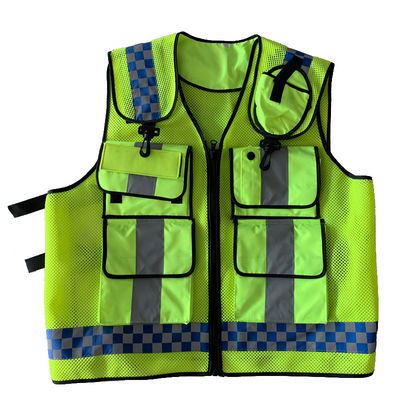 Polyestervest voor mannen met meervoudige functies, met haak, lus en andere kenmerken