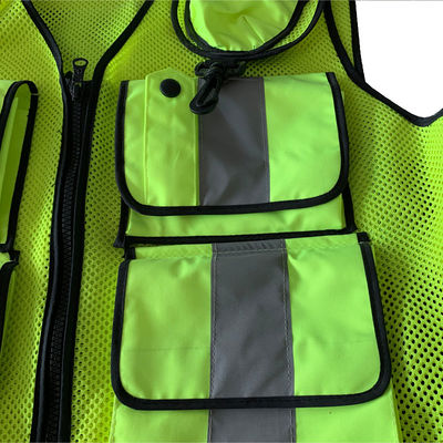 Polyestervest voor mannen met meervoudige functies, met haak, lus en andere kenmerken