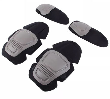Professionele beschermingsmiddelen Zwart polyester kikkerpak Kniebeschermers en elleboogsteunset