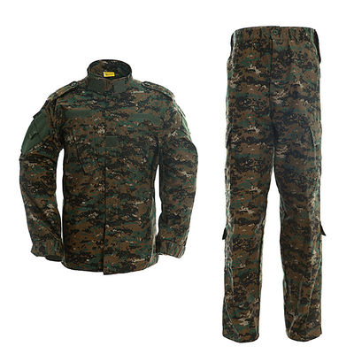 Aanpasbaar polyester/watten mannen camouflage werktraining pak voor wandelen in de buitenlucht