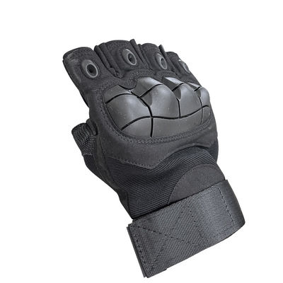 Op maat gemaakte zwarte halve vingerhandschoenen voor unisex training en veiligheidsbescherming