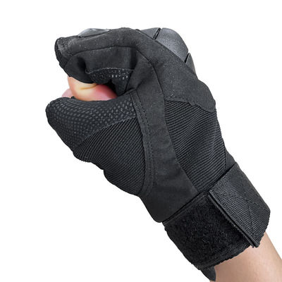 Op maat gemaakte zwarte halve vingerhandschoenen voor unisex training en veiligheidsbescherming
