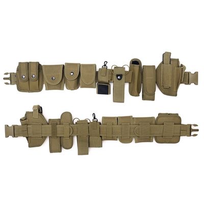 Multifunktioneel trainingsgordel Hardware Buckle zaklamp Molle Gordel Pouch Olijfgroen