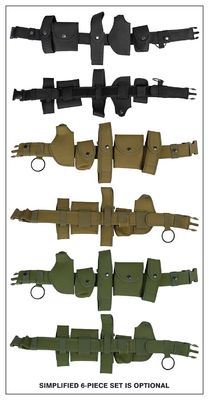 Multifunktioneel trainingsgordel Hardware Buckle zaklamp Molle Gordel Pouch Olijfgroen
