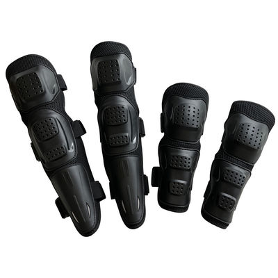 Intensieve bescherming Rijden Zwarte Outdoor Sports Kniepads Vier stukken Set voor de motorfiets