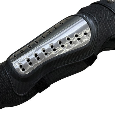 Outdoor motorwedstrijd Hard metalen schelbenen en armen beschermers met materiaal