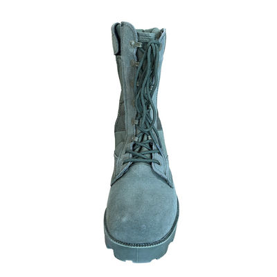 Logo 36-47 Ruwe suede leer veiligheidsschoenen met harde toehoed en knalende rubberen zool