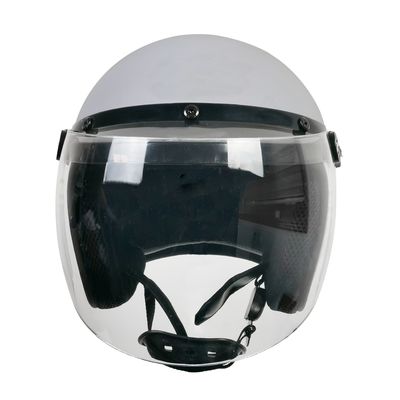 Half Open Gezicht Retro Motorfietshelm voor hoofdbescherming Wit en aanpasbaar XL