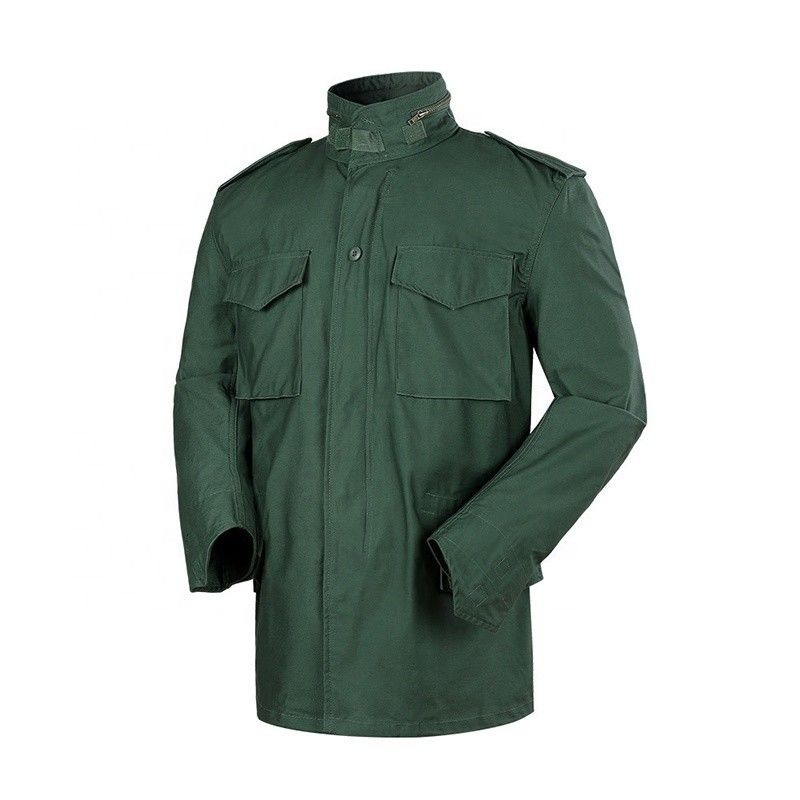 Aanvaardbaar OEM/ODM Polyester/Cotton Olive Green Mens Jacket M65 Voor buitenactiviteiten XS-XXL