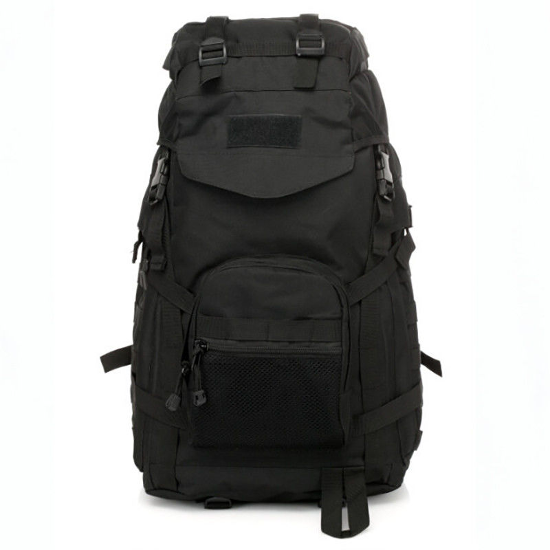 Zwarte rugzak met grote capaciteit voor buitensport van PVC-voer en 600D-polyester