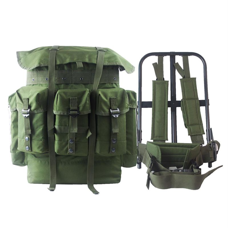 Aluminium frame 50L groene rugzak voor buitensporten en verkenning