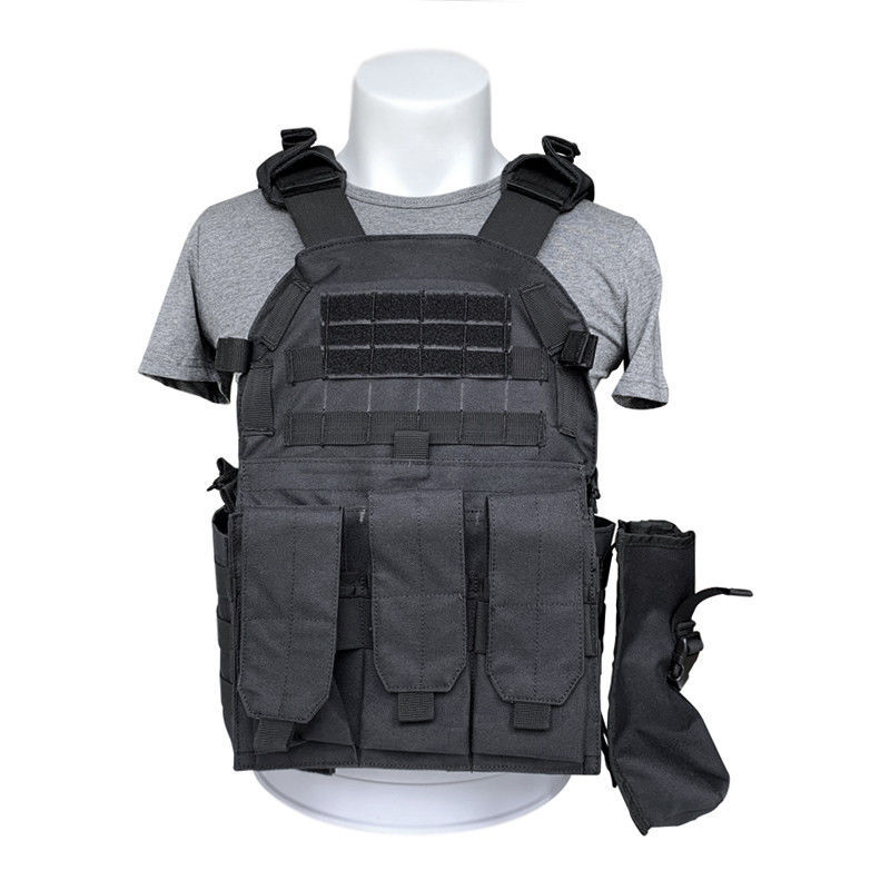 Multifunktioneel beschermvest met Molle-systeem en zakjes voor lichaamsveiligheid in maten S-2XL