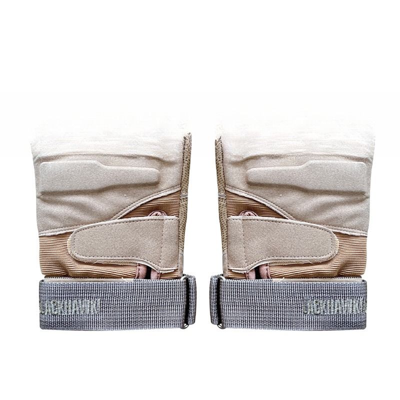 Unisex khaki halve vinger handbescherming voor buitenactiviteiten