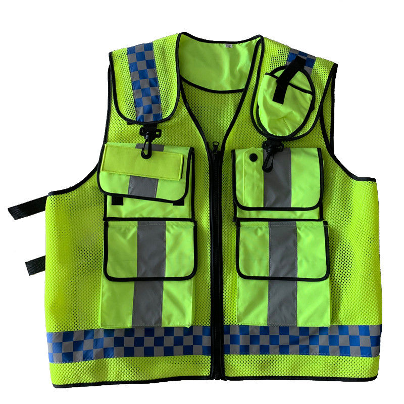 Polyestervest voor mannen met meervoudige functies, met haak, lus en andere kenmerken