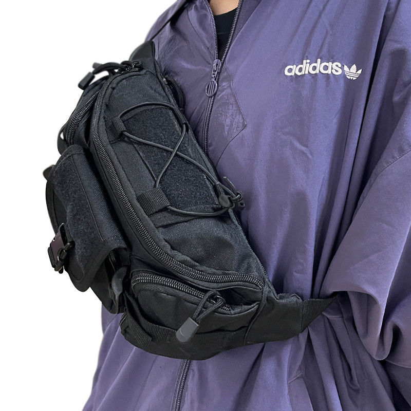 Gepersonaliseerde zwarte kleur Softback Multi Function Waist Bag voor een capaciteit van minder dan 21 liter