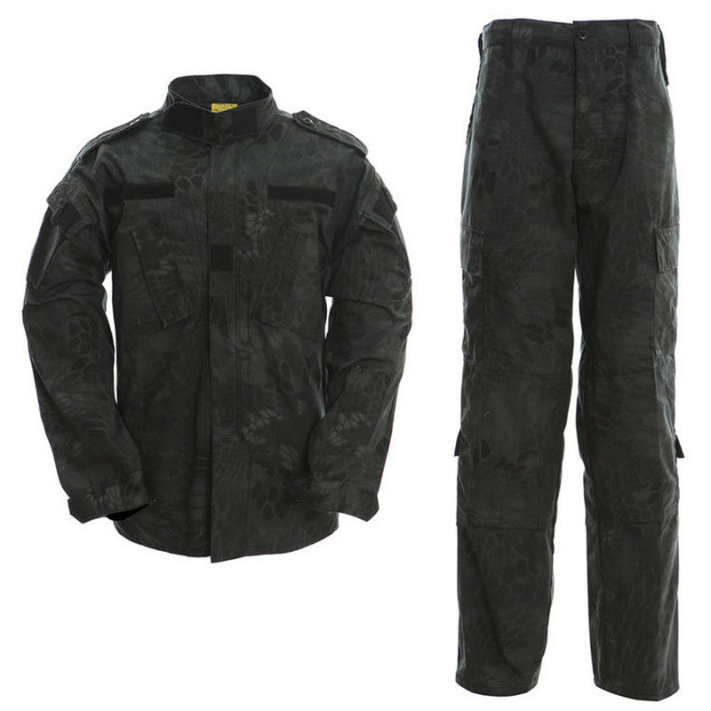 Aanpasbaar polyester/watten mannen camouflage werktraining pak voor wandelen in de buitenlucht