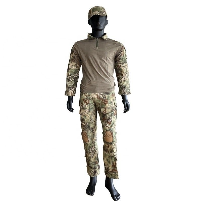 Outdoor ademend pak Olijfoliegroen Zwart kikkerpak met 4 seizoenen en TWILL stof