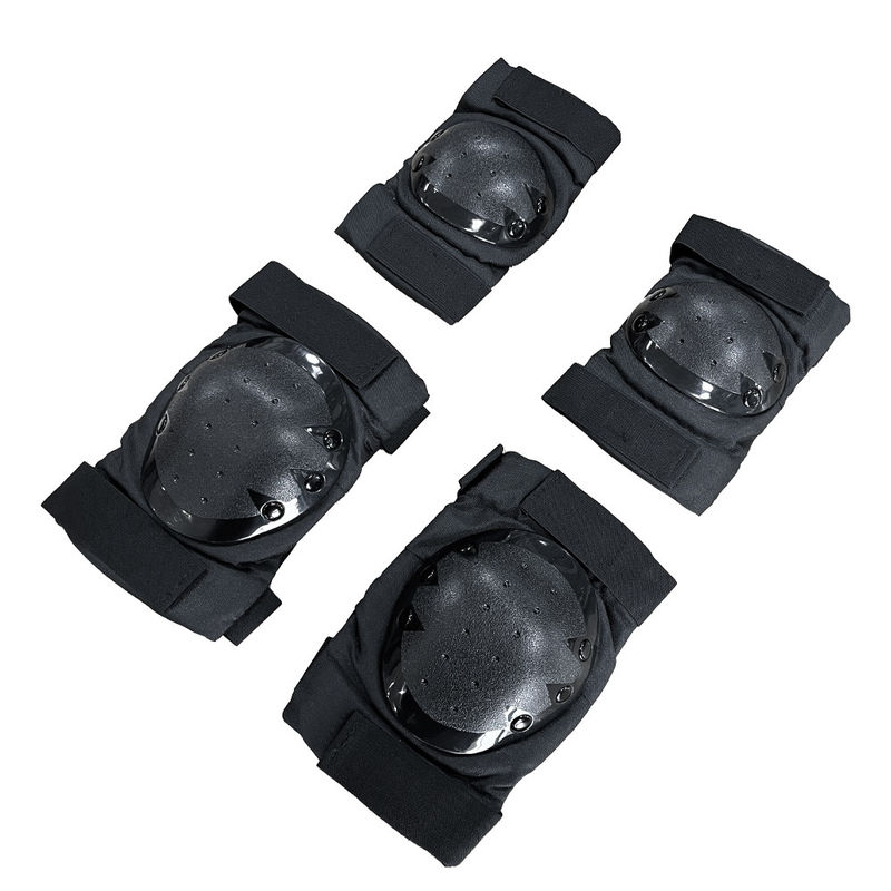 Een maat geschikt zwart Roller Skating Elbow en knie Pads voor sportbescherming