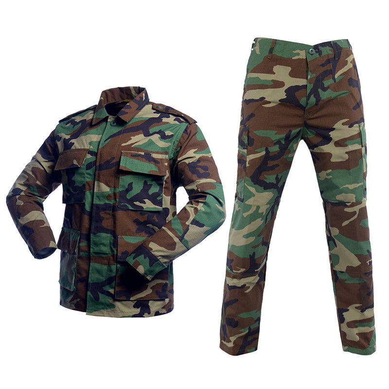 Geweven BDU-type Tactisch overhemd broek Boscamouflage-uniform voor buitenactiviteiten